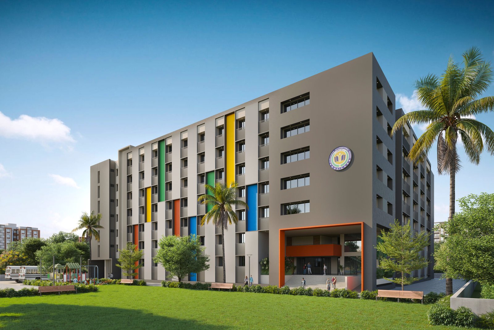 Kameshwar International School, view 1, by Himanshu Raval Architects