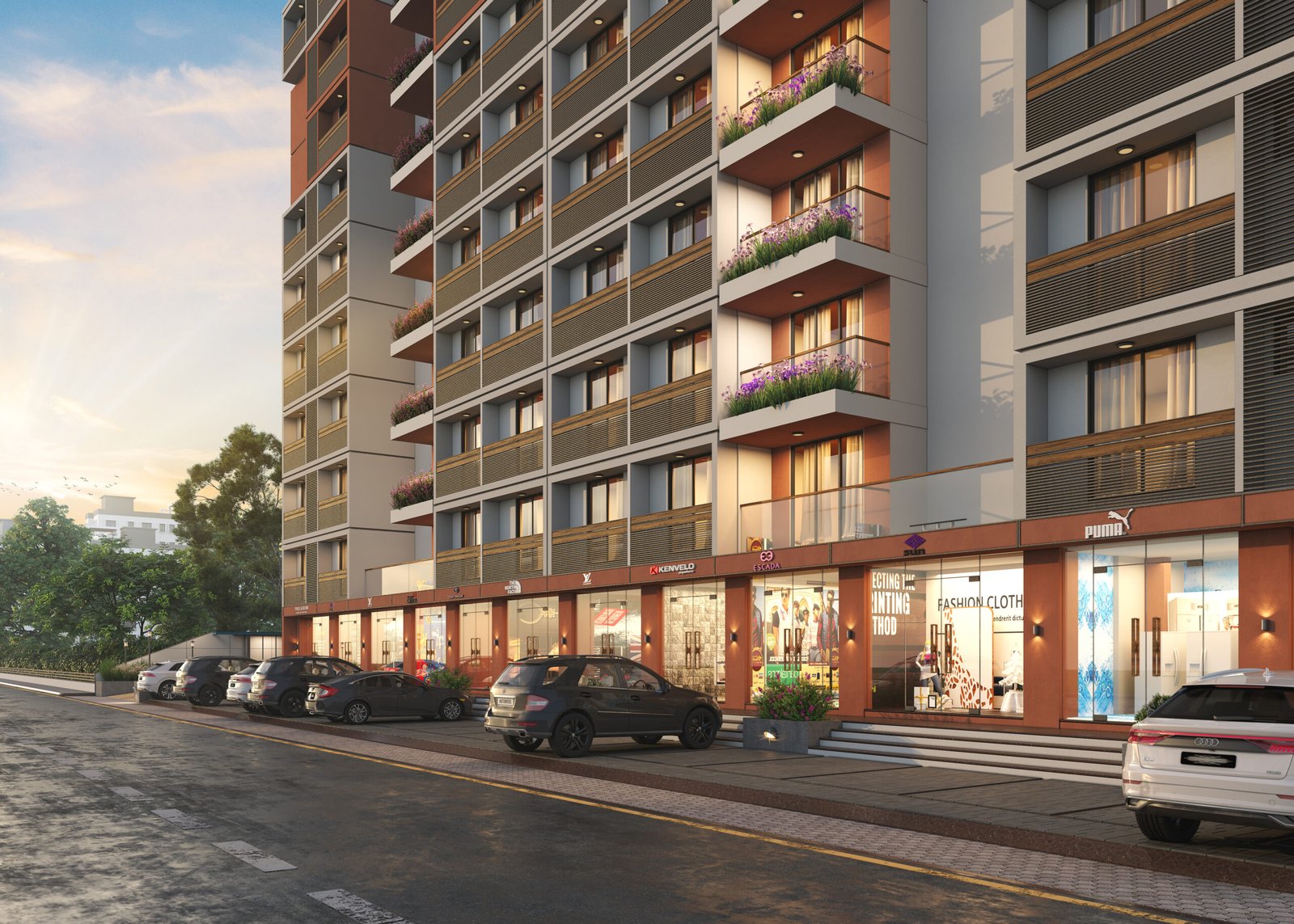 Mahalaxmi Sanskrutam, view 2, by Himanshu Raval Architects