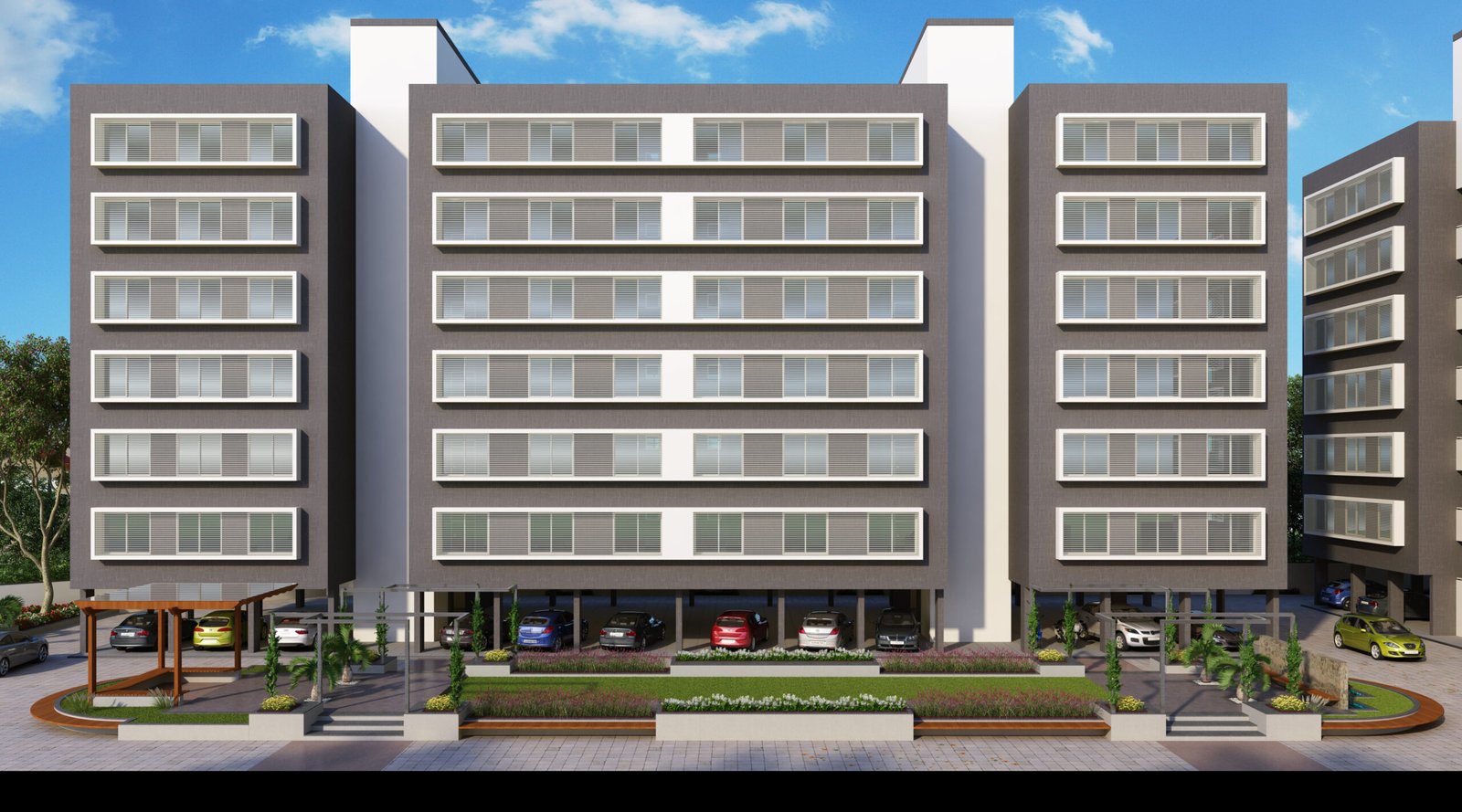 Vaidehi 3 Residency, view 4, by Himanshu Raval Architects