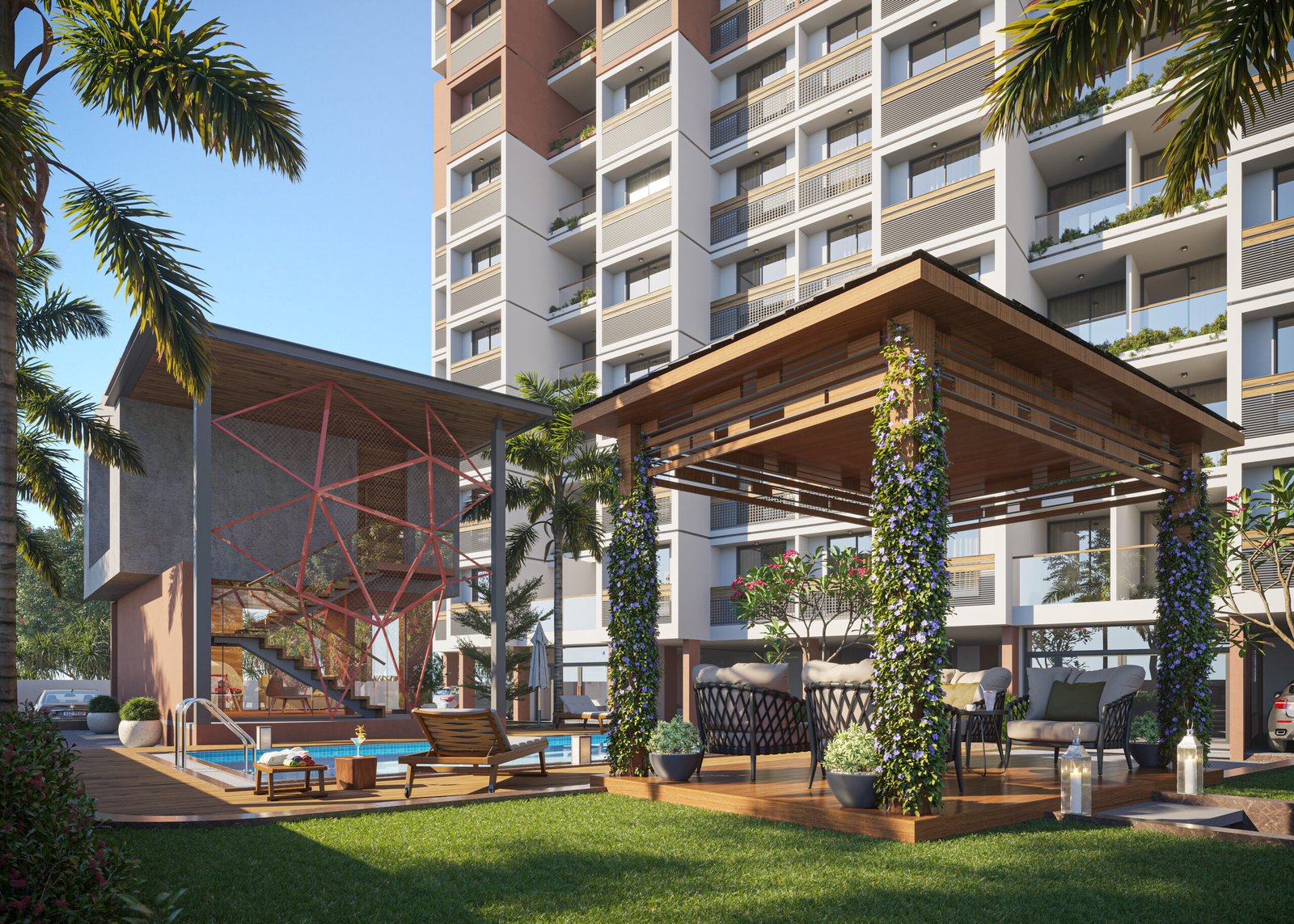 Mahalaxmi Sanskrutam, view 3, by Himanshu Raval Architects