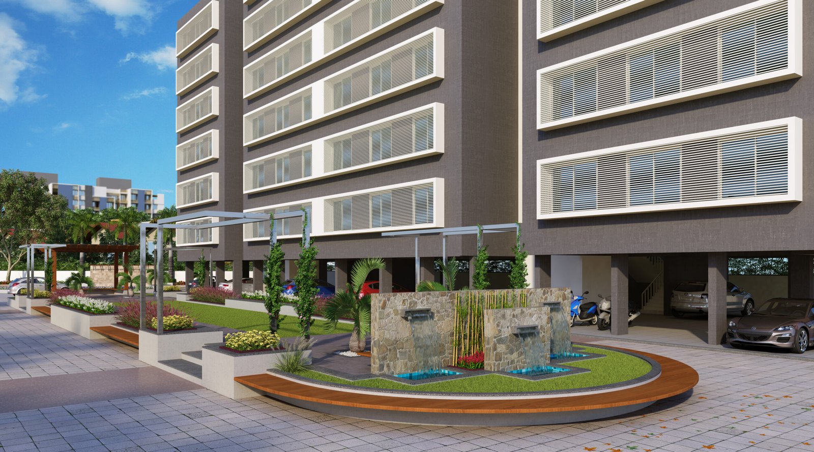 Vaidehi 3 Residency, view 3, by Himanshu Raval Architects