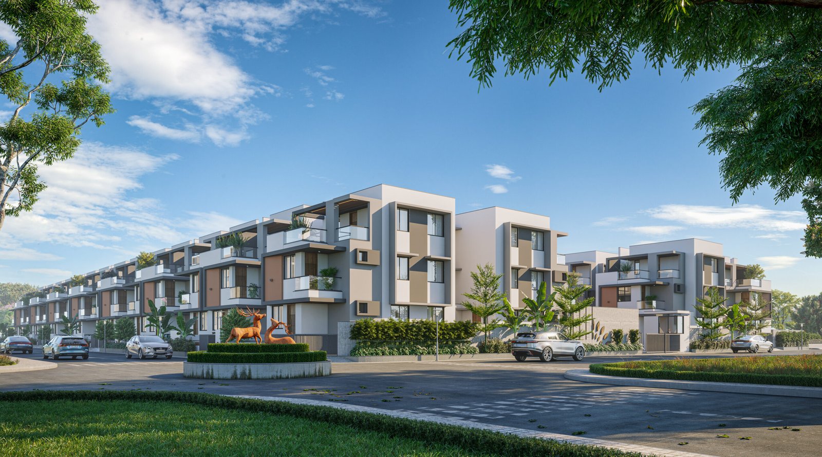 Vrundavan Greens, view 1, by Himanshu Raval Architects