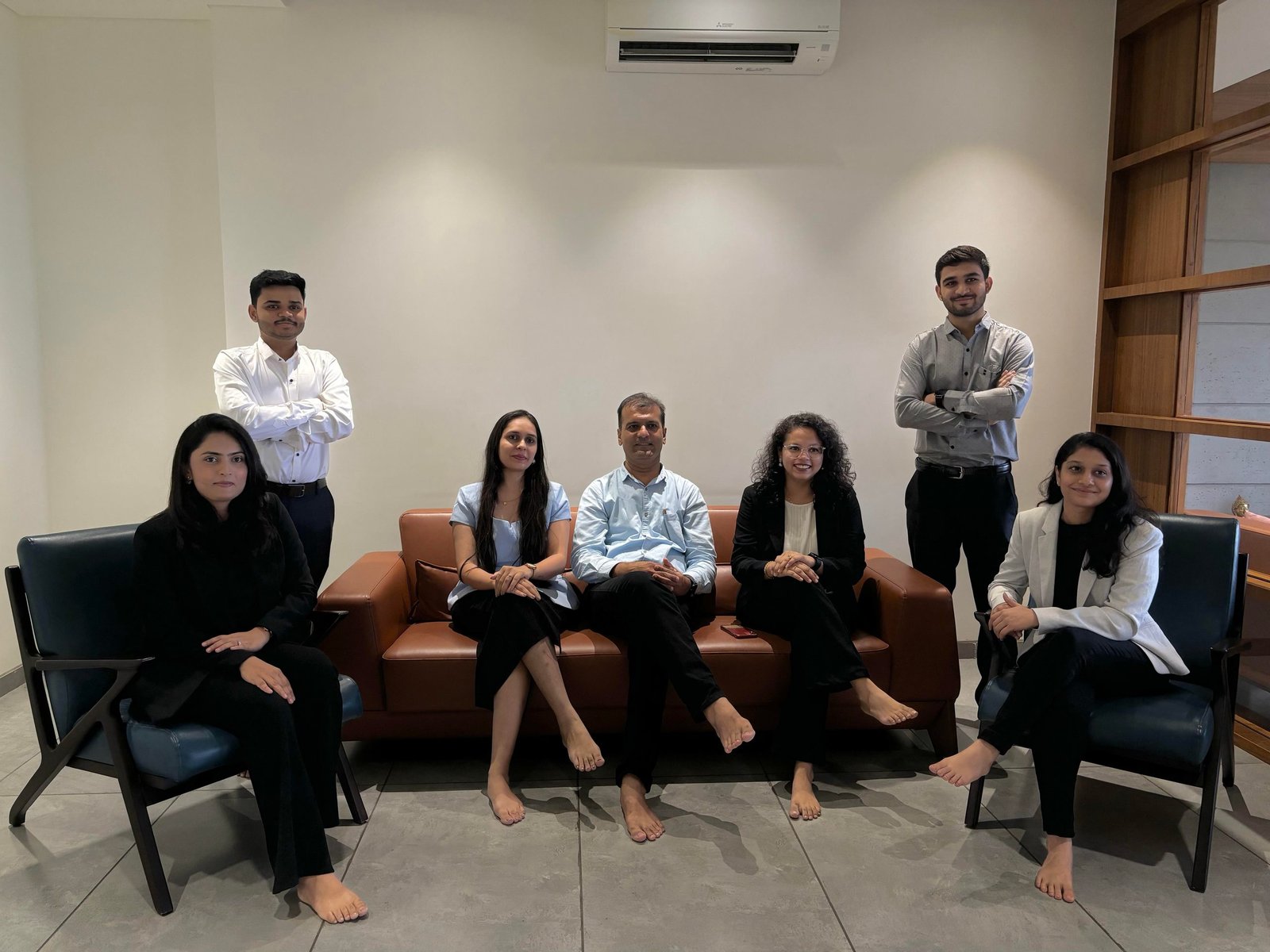 Ar. Himanshu Raval with the team at the studio