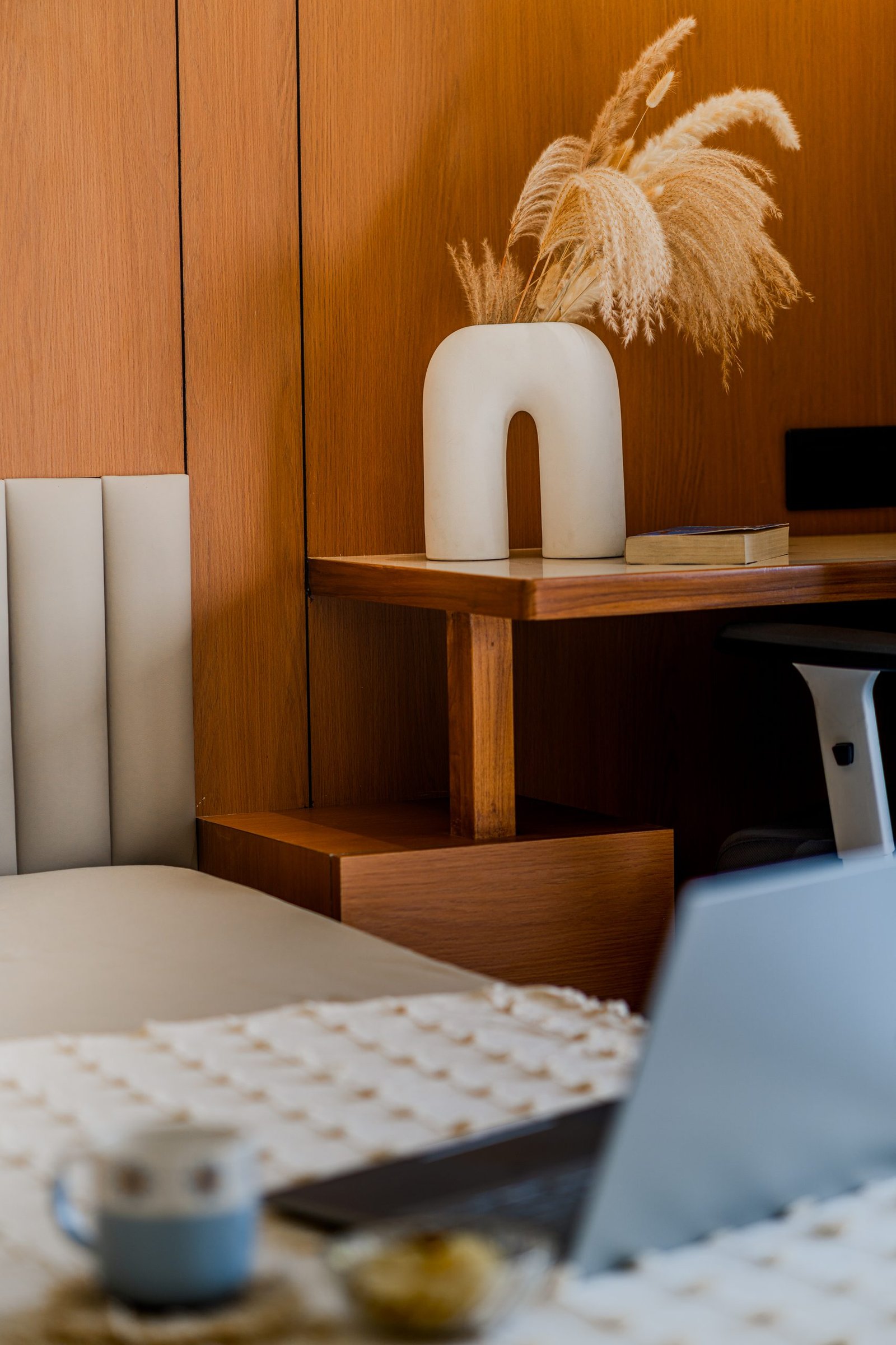 Study desk vignette, Jayendra Bhai Residence by Himanshu Raval Architects