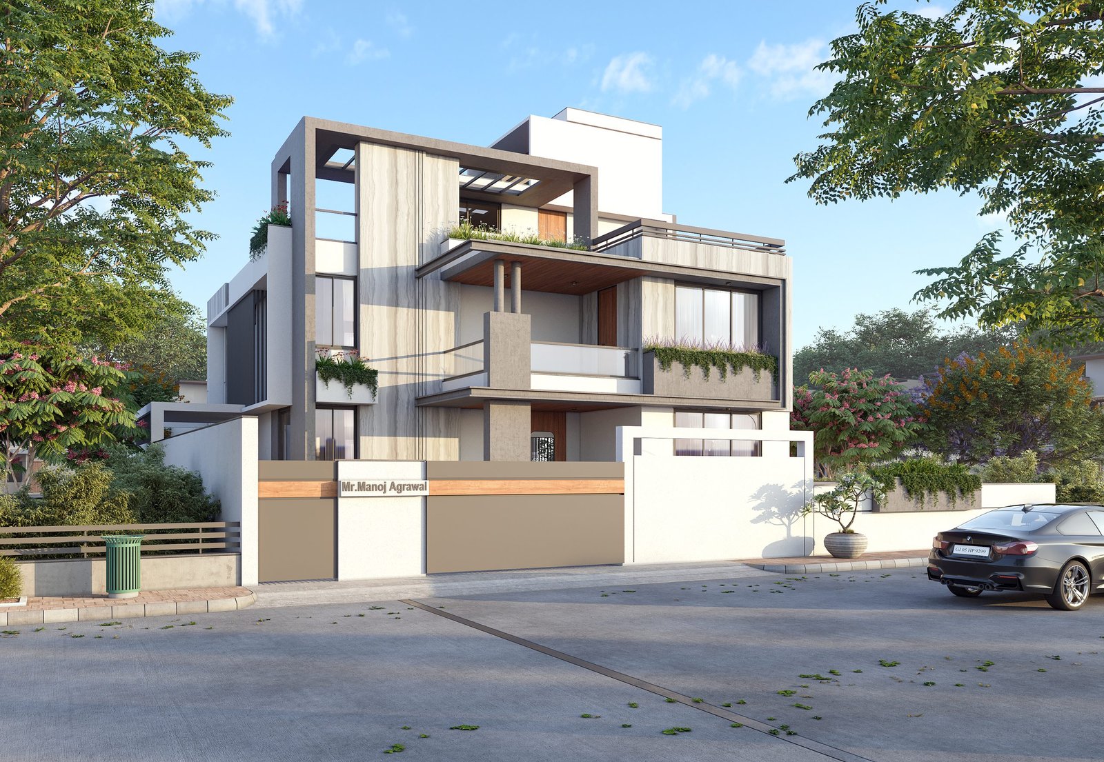 Manoj Agrawal, view 1, by Himanshu Raval Architects
